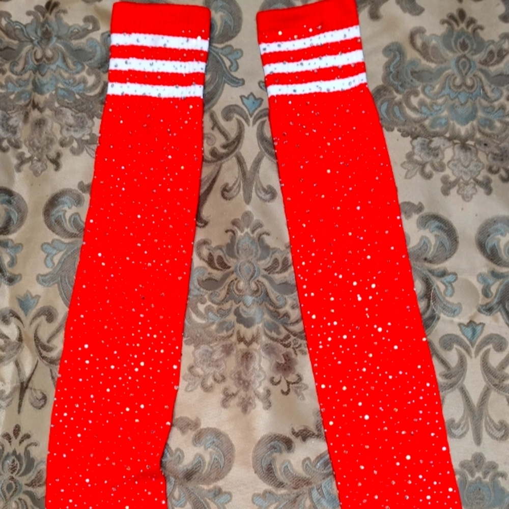 Jewled thigh high socks